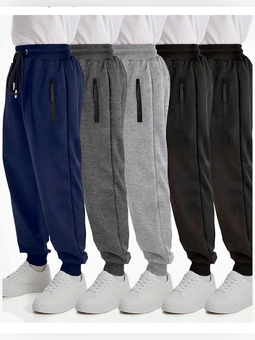 5 Pack Boys Sweatpants with Zip Pockets Kids Youth Athletic Joggers Pants